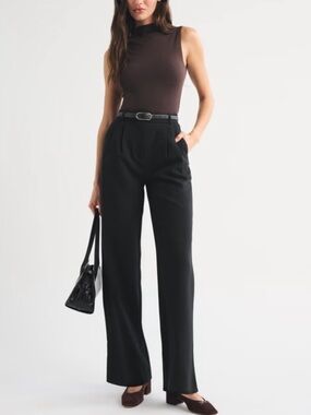NWOT Abercrombie Sloane tailored wide leg pant 29 short